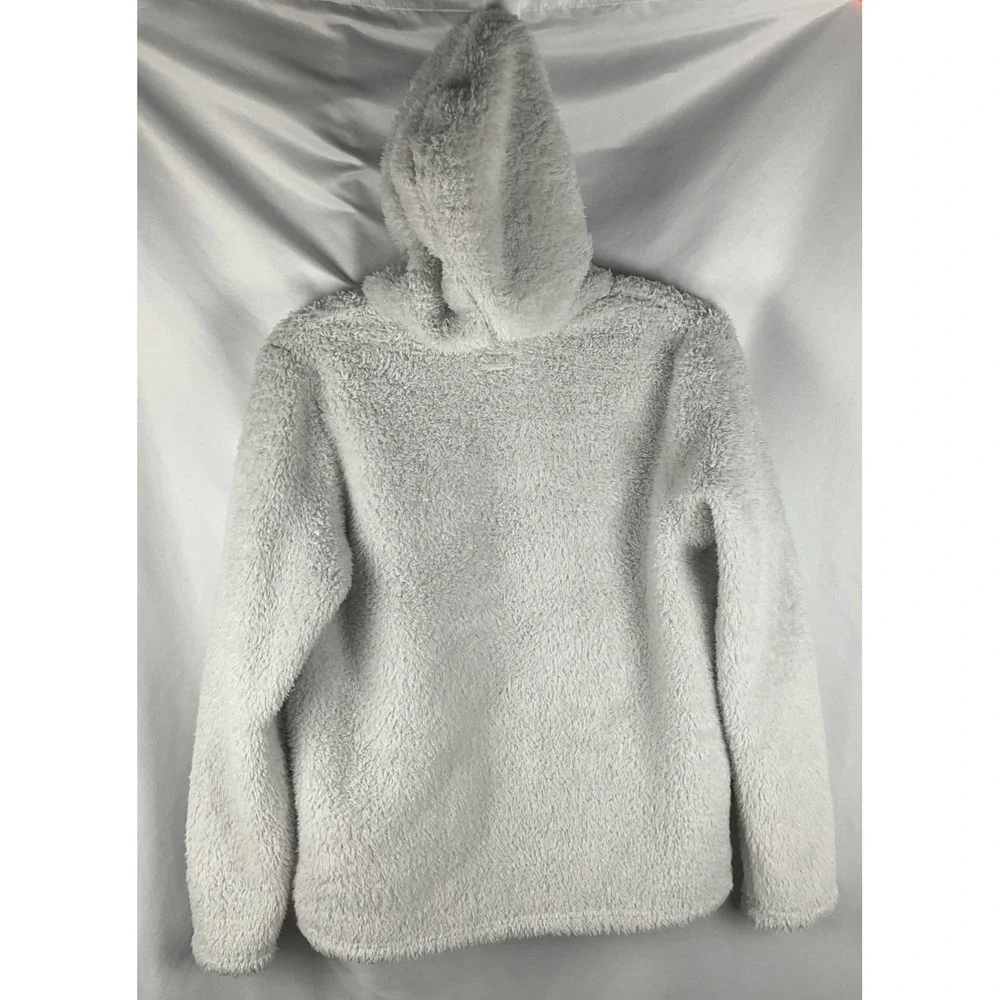 Patagonia Girls XXL 16-18 Los Gatos Fleece Jacket Gray Hooded Full Zip Sherpa